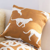 SOGA 50cm Throw Pillow Brown and White Cheetah Animal Print for Home Dcor FRENCHCUSHION338