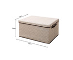 SOGA 2X Small Beige Non-Woven Diamond Quilt Grid Fabric Storage/ Organizer Box SBOX045X2