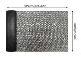 Black Sunshade Net Outdoor Garden Privacy Screen 50% Shading Rate HDPE Mesh Tarp 13.1x19.7ft with 20 V1192-AZ-W-24213