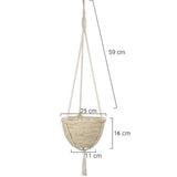 Natural Hanging Seagrass Plant Baskets Dural Layer Flower Planting Basket Holder Garden Decor V1294-YM0717-10126767