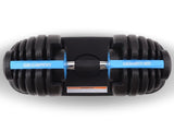 Powertrain 24kg Adjustable Dumbbell Home Gym Exercise Weights Free Workout Blue DMB-BF1-024-1-BU