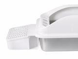 Pawz Stainless Steel Cat Litter Box Big Cats Kitten High Sided Easy Clean White PT1393-WH-AU