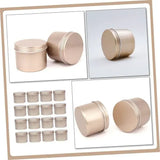 16 Piece Round Aluminum Tin Set with Lids for Tea Balm Jewelry and Crafts V1237-MS-912-203