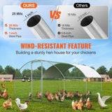 Large Metal Chicken Coop, 9.8x12.9x6.5 ft Walk in Chicken Run for Yard with Waterproof Cover, Doom V952-BRSJP4X3X2MYTLHA4V0