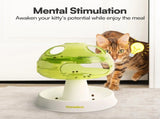 Interactive Mushroom Cat Puzzle Toy for Slow Feeding and Mental Stimulation Treat Dispensing, V1341-ZY-E2A2N2EH-GREEN