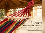 Thick Canvas Outdoor Camping Hammock - Anti-Rollover Portable Hammock for Travel Garden Beach - With V1258-HAMMOCK-01-WITH-STICK-RED-21080