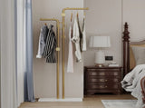 Metal Coat Rack Marble Base Hooks Clothes Coats Bag Tree Hat Display Hanger Stand Organiser 2 Pole V324-H-CRACKGDWH-D