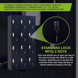 12-Door Locker for Office Gym Shed School Home Storage - Standard Lock with Keys V63-839091