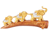 Elephant Statue Sculpture Innovative Synthetic Resin Ornaments Desktop Furnishing Gold V1294-YM0721-3115210015211
