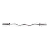 120cm Chrome Olympic EZ Curl Bar Weightlifting Barbell for Home Gym Training V63-770285