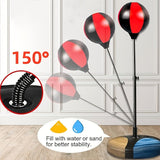 Red kids boxing set, standing punching bag, boxing gloves kids, kids fitness equipment, boxing V1347-140-82478