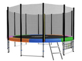 Kahuna Blizzard 10 ft Trampoline with Net - Rainbow TRA-BLZ-10-RB
