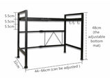 Adjustable Width & Height Microwave Shelf Black V498-MICROWAVESHELFBK