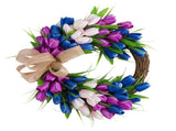 Wreath Artificial Hanging Wreath for Front Door Wall Tree Party Shop Window Decoration V1294-YM0714-211215LW02