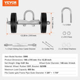 Sliding Gate Kit 6 Heavy Duty Rolling Hardware for Door 600 lbs Load V952-HLHMJLJ6INCHGYJBVV0