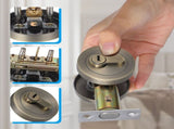Heavy Duty Golden Deadbolt Lock Single Cylinder Keyed Entry for Door V1370-AZ4-14587