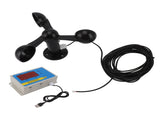 Tower Crane Anemometer Wind Speed Alarm USB 3 Fan Blades Accurate Aluminium Alloy Power Failure V1294-YM0706-3111230216211