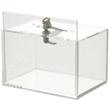 Clear Donation Box with Lock Acrylic Transparent Suggestion Box for Fundraising and Voting Use V1366-AZ2-W-14238