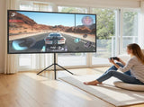Projector Screen with Stand, 80 Inch 160&deg Wide Angle Indoor Outdoor Projection Screen, 169 4K HD V952-ZJSTYPMEKSJZ80OE1001V0