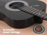 Alpha 38 Inch Acoustic Guitar Full Size Classical Cutaway Nylon String Black GUITAR-D-38FULL-BK