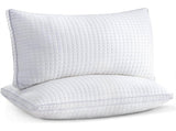 2xQueen Quality Pillows Cotton Hotel Adjustable Home Pillows Down Alternative Pillows V201-W13149555