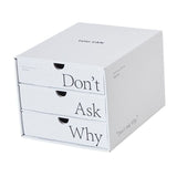 Desk Organizer with Drawer Corrugated Paper 3 Tier Desktop Storage Box for Home Dorm Office White V1294-YM0703-3117230110111