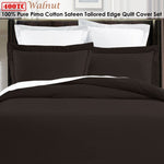 Grand Aterlier Pima Cotton Walnut Quilt Cover Set King V442-HIN-QUILTCS-400TCPIMACOTTON-WALNUT-KI