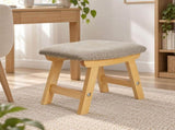 Levede Foot Stool Ottoman Footrest With Washable Cover,Living Room,Natural HH1004-NT-AU