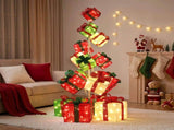 Jingle Jollys Christmas Decorations Lighted Gift Box Tower Christmas Lights Stackable 170cm XMAS-MOT-GIFTOW-WM