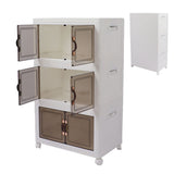 Collapsible Stackable Storage Bins Dustproof Folding Storage Bins Organizer with Lids 4 Moveable V1294-YM0901-3116230015513