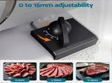 Devanti Meat Slicer Bread Vegetable, 200W Power 0-15mm Adjustable Easy Clean Stable Stainless Steel FS-190-20A-SS