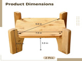 2PCS Wood Stand for Plants, Drink Dispenser 4 Legs Water Dispenser Plant Display V1192-AZ-W-18261