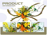 Butterfly Shaped Wreath with Pastel Berries and Floral Spring Artificial Wreaths for Front Door V1192-AZ-W-25907