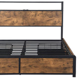 Levede Double Bed Frame RGB LED 4 Drawers USB BF1058-D