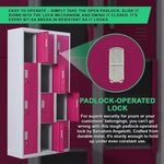 12-Door Locker for Office Gym Shed School Home Storage - Padlock-operated V63-838901