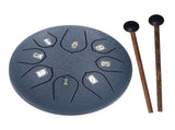 6in 8 Tones Tongue Drum with Mallets Music Book Musical Percussion Instruments for Meditation V1294-YM0714-3117210189211