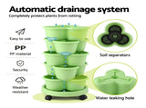 Green Fingers 5 Tier Vertical Garden Planter, Stackable Planters with Wheels, Light Green, Garden GARDEN-5T-LGR