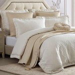 Davinci Athena Gold Woven Jacquard Chenille Quilt Cover Set Queen V442-LED-QUILTCS-ATHENA-GOLD-QS