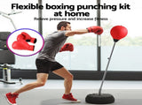 Everfit Adult Punching Bag Stand 150cm Adjustable Freestanding with Gloves and Pump BOXING-A-150-RD