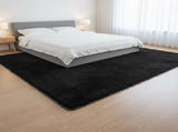 230x200cm Floor Rugs Large Shaggy Rug Area Carpet Bedroom Living Room Mat - Black V63-832191