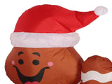 4.92ft Christmas Inflatable Gingerbread Man Cute Rapid Inflation Blow Up Gingerbread Man for Garden V1294-YM0901-3115230113513
