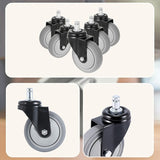 5x Office Chair Caster Wheels Set Heavy Duty & Safe for All Floors w/Universal Fit V63-828141