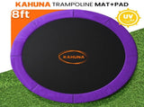 Kahuna 8ft Replacement Trampoline Safety Pad Cover and Jumping Spring Mat - Purple KAH-PDMAT-08-PU