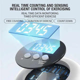 Grey 6-in-1 Multifunctional Fitness Board Ab Wheel, Automatic Rebound, Fat Burning and Core V888-ELOSUNG13252