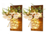 LED Mason Jar Wall Lights Indoor Outdoor Patio Vase Hanging Lights Home Wall Decorations V1294-YM0626-230221HR03-3