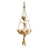 Ballet Dancer Hanging Planter,9in Resin Flower Pot with Chain,Whimsical Ballerina Holder for V1369-AZ3-W-14673