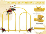 3-Piece Metal Wedding Arch Stand Set for Ceremony Backdrop, Balloon Decoration, and Party Stage V1107-CS-HLJSGM