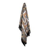 J Elliot Home Kasbah Luxury Fringe Throw 130 x 160cm Black V442-IDC-THROW-KASBAH-BLACK-RE