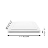 White Trailer and RV Roof Vent Cover with Modern Style, and Easy Installation V1192-AZ-W-34358