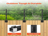 Fence Post Extender, 8 Packs 605 mm Barbed Wire Arm, Sturdy Steel Fence Height Extender, Flat or V952-FZXYZQFZX8J27T1F0001V0